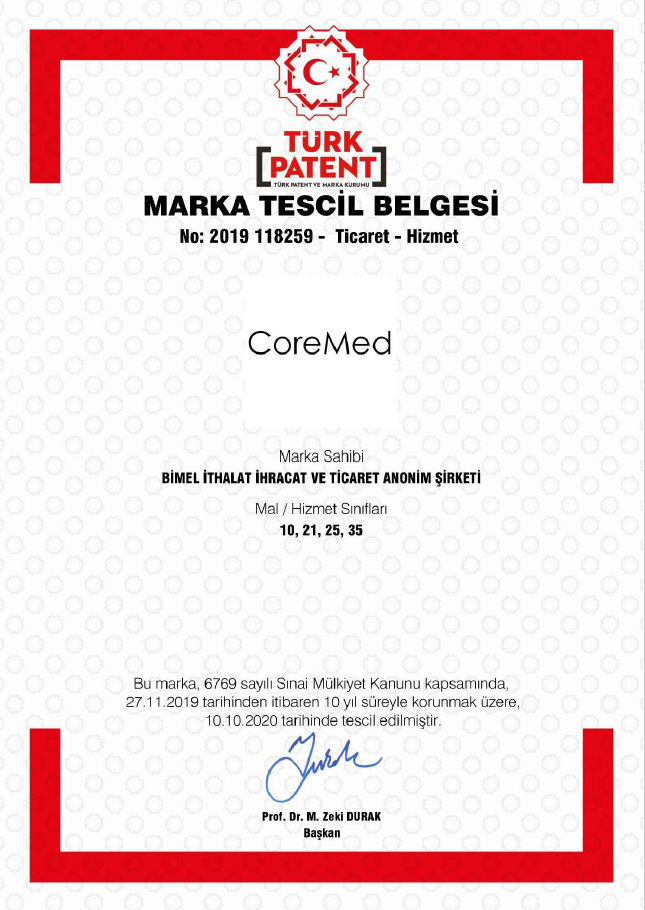 CoreMed  Marka Tescil